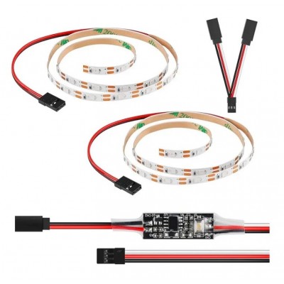 1 Set of Green RC LED Strips and LED Controller with Y-Cable 1 Set of Green RC LED Strips and LED Controller with Y-Cable