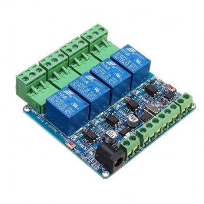 12V Modbus RTU 4 Channels Relay Module Optocoupler RS485 MCU for Arduino 12V Modbus RTU 4 Channels Relay Module Optocoupler RS485 MCU for Arduino