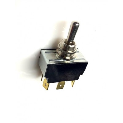 15 Amp DPDT ON-OFF-ON (Center Off) Toggle Switch - Lock Action