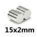 15mm x 2mm (15x2 mm) Neodymium Disc Strong Magnet