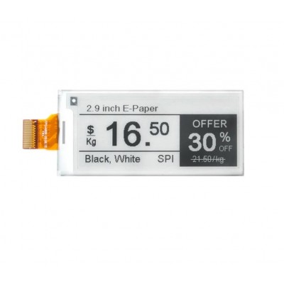 2.9 Inch High Refresh Rate Black and White E-Paper Display 2.9 Inch High Refresh Rate Black and White E-Paper Display