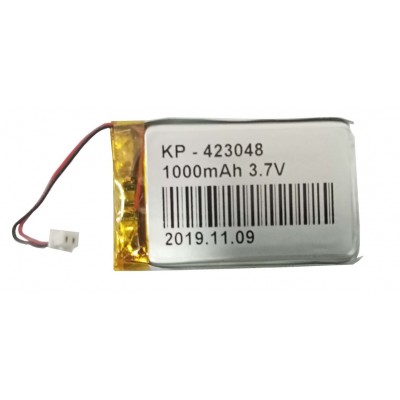 3.7V 1000mAH (Lithium Polymer) Lipo Rechargeable Battery Model KP-423048 3.7V 1000mAH (Lithium Polymer) Lipo Rechargeable Battery Model KP-423048