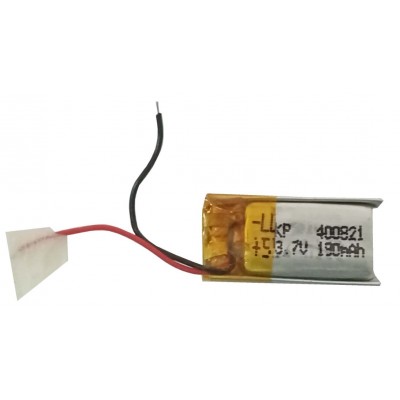 3.7V 190mAH (Lithium Polymer) Lipo Rechargeable Battery Model KP-400821 3.7V 190mAH (Lithium Polymer) Lipo Rechargeable Battery Model KP-400821