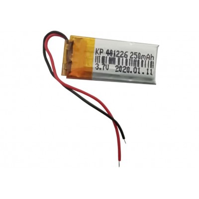 3.7V 250mAH (Lithium Polymer) Lipo Rechargeable Battery Model KP-401226 3.7V 250mAH (Lithium Polymer) Lipo Rechargeable Battery Model KP-401226