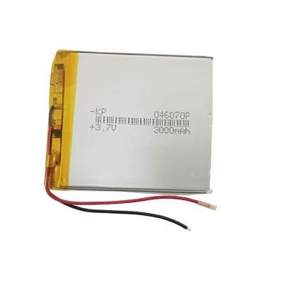 3.7V 3000mAH (Lithium Polymer) Lipo Rechargeable Battery Model KP-046070 3.7V 3000mAH (Lithium Polymer) Lipo Rechargeable Battery Model KP-046070