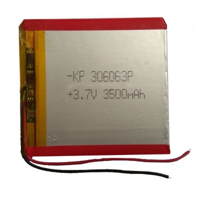 3.7V 3500mAH (Lithium Polymer) Lipo Rechargeable Battery Model KP-306063 3.7V 3500mAH (Lithium Polymer) Lipo Rechargeable Battery Model KP-306063
