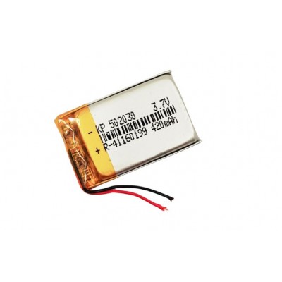 3.7V 420mAH (Lithium Polymer) Lipo Rechargeable Battery Model KP-502030
