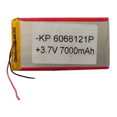 3.7V 7000mAH (Lithium Polymer) Lipo Rechargeable Battery Model KP-6066121 3.7V 7000mAH (Lithium Polymer) Lipo Rechargeable Battery Model KP-6066121