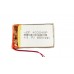 3.7V 800mAH (Lithium Polymer) Lipo Rechargeable Battery Model KP-403048