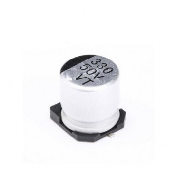 330uF 50V (SMD) Electrolytic Capacitor - 5 Pieces Pack 330uF 50V (SMD) Electrolytic Capacitor - 5 Pieces Pack