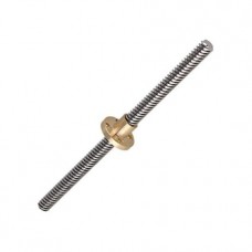 350mm Trapezoidal 4 Start Lead Screw 8mm Thread 2mm Pitch Lead Screw with Copper Nut