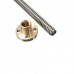 400mm Trapezoidal Single Start Lead Screw 8mm Thread 2mm Pitch Lead Screw with Copper Nut