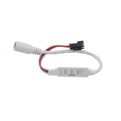 5-24V MINI 3Key LED Controller for WS2811 WS2812B LED Light Strip with White DC 5.5*2.1 Jack