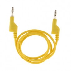 50cm Yellow Double 4mm Banana Cable 15A