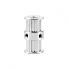 Aluminum GT2 Timing Double Head Pulley 20 Tooth 8mm Bore For 6mm Belt