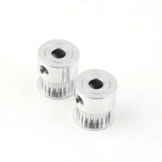 Aluminum GT2 Timing Pulley 20 Teeth 6mm Bore For 6mm Belt 2Pcs