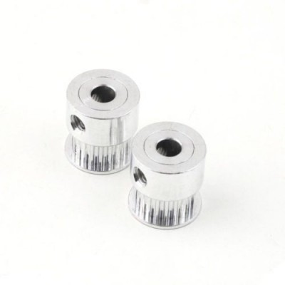 Aluminum GT2 Timing Pulley 20 Teeth 6mm Bore For 6mm Belt 2Pcs Aluminum GT2 Timing Pulley 20 Teeth 6mm Bore For 6mm Belt 2Pcs