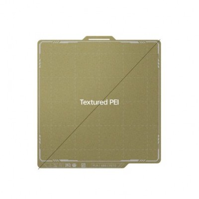 BIQU Panda Smooth +Textured PEI Grid (257MM X 257MM) For Bambu Lab P1P/P1S/X1C/A1 Printers