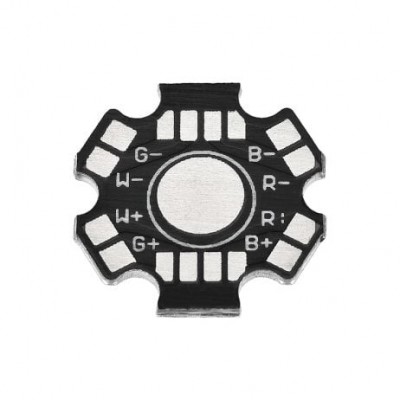 Black 20MM 8PIN RGBW LED Aluminum Heatsink