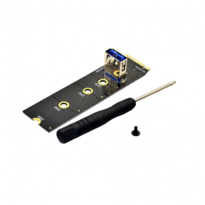 Black NGFF M.2 to PCI-E X16 Mining Card Adapter Card NGFF Pcie Riser Card NVME VGA Extension Cable
