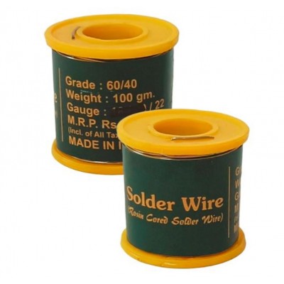 DL 100gm 22 Gauge 60/40 Grade Rosin Cored Solder Wire DL 100gm 22 Gauge 60/40 Grade Rosin Cored Solder Wire