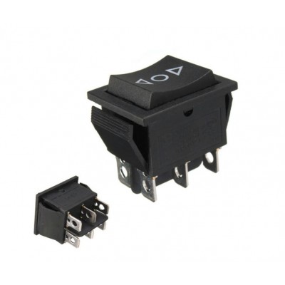 DPDT Center Off Rocker Switch - Spring Action
