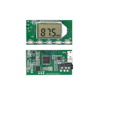 DSP PLL 87-108Mhz Stereo FM Transmitter Module Digital LCD Display Wireless Microphone Board Multi-function Frequency Modulation