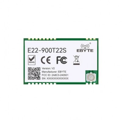 EBYTE E22-900T22S UART 5Km Range 868Mhz 915Mhz 22dBm SMD CE FCC LoRa Wireless Transmitter RF Module Semtech LoRa solution