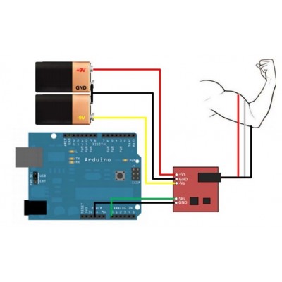 EMG Muscle Sensor Module V3.0 With Cable And Electrodes buy online at ...