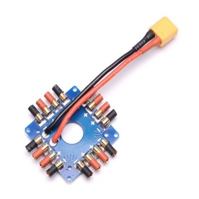 ESC Power Distribution Board Soldered XT60 Plug and 3.5mm Banana Bullet Connectors For 250mm Multicopter FPV ESC Power Distribution Board Soldered XT60 Plug and 3.5mm Banana Bullet Connectors For 250mm Multicopter FPV