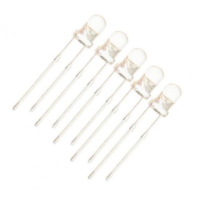 Green LED - 3mm Clear - 5 Pieces Pack