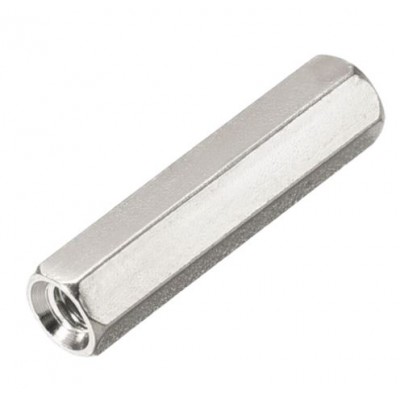 M3x25mm Female to Female Nickel Plated Brass Hex Standoff Spacer - 5 Pieces pack
