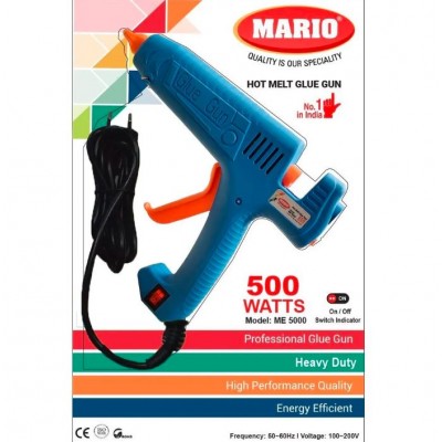 MARIO 500 Watt ME-5000 Ultra High Performance Hot Melt Glue Gun with Nozzle Protection for Heavy Usage MARIO 500 Watt ME-5000 Ultra High Performance Hot Melt Glue Gun with Nozzle Protection for Heavy Usage