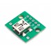 Mini USB Turn Dip Female Mini USB Type B Female SMD Dip Switch Adapter Plate Welding Head Breakout Board