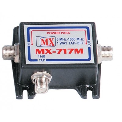 MX 1 Way Tap Off with Power Pass Gold Plated Contact (MX-717M) - 10 Pieces Pack