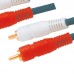 MX 2 RCA Male Plug To MX 2 RCA Male Plug Cord High Resolution OFC Cable Tip Gold Plated 0.3 Meter (MX-836) - 10 Pieces Pack