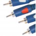 MX 2 RCA Male Plug To MX 2 RCA Male Plug Cord Super Dual Moulded 1.5 Meter (MX-556) - 25 Pieces Pack