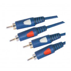 MX 2 RCA Male Plug To MX 2 RCA Male Plug Cord Super Dual Moulded 1.5 Meter (MX-556) - 25 Pieces Pack