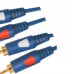 MX 2 RCA Male Plug To MX 2 RCA Male Plug Cord Super Gold Plated Dual Moulded 1.5 Meter (MX-557) - 25 Pieces Pack