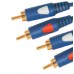 MX 2 RCA Male Plug To MX 2 RCA Male Plug Cord Super Gold Plated Dual Moulded 10 Meter (MX-557B) - 10 Pieces Pack