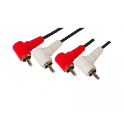 MX 2 RCA Male Plug To MX 2 RCA Male Right Angle Cord 3 Meter (MX-597A) - 10 Pieces Pack MX 2 RCA Male Plug To MX 2 RCA Male Right Angle Cord 3 Meter (MX-597A) - 10 Pieces Pack