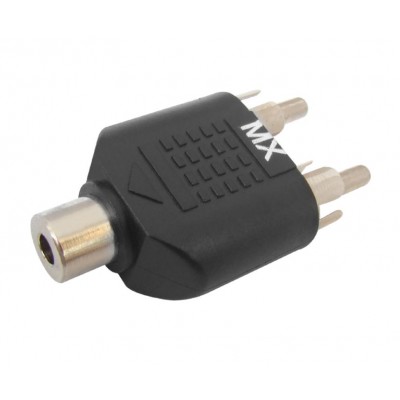 MX 2 RCA Male Plug To MX EP Stereo Female Socket 3.5mm Connector (MX-3166) MX 2 RCA Male Plug To MX EP Stereo Female Socket 3.5mm Connector (MX-3166)