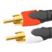 MX 2 RCA To MX 2 RCA Cord Super Deluxe Gold Plated 1.5 Meter (MX-221) - 25 Pieces Pack