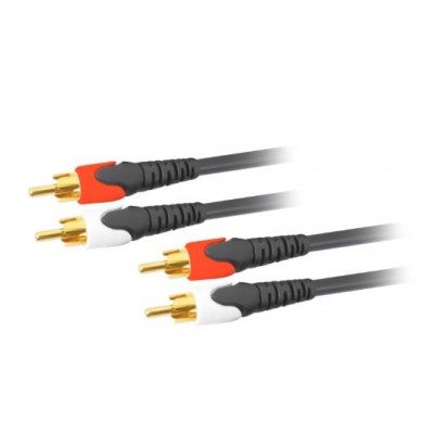 MX 2 RCA To MX 2 RCA Cord Super Deluxe Gold Plated 1.5 Meter (MX-221) - 25 Pieces Pack