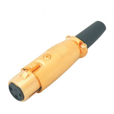 MX 3 Pin MIC Female Extension Socket Connector XLR 24K Gold Plated (MX-1017) - 20 Pieces Pack MX 3 Pin MIC Female Extension Socket Connector XLR 24K Gold Plated (MX-1017) - 20 Pieces Pack