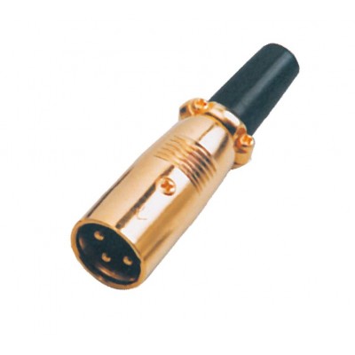 MX 3 Pin MIC Male Plug Connector XLR 24K Gold Plated (MX-1016) MX 3 Pin MIC Male Plug Connector XLR 24K Gold Plated (MX-1016)