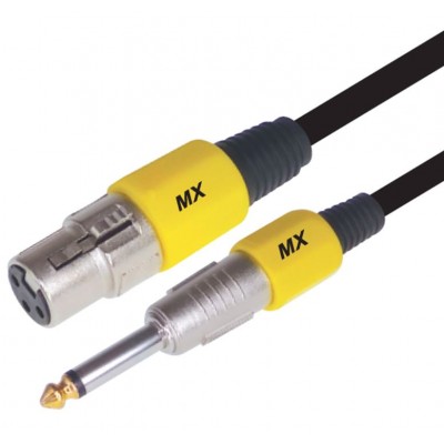 MX 3 Pin MIC XLR Female Socket To P-38 Mono Male Plug Cord 1.5 Meter (MX-3742) MX 3 Pin MIC XLR Female Socket To P-38 Mono Male Plug Cord 1.5 Meter (MX-3742)