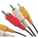 MX 3 RCA Male Plug To MX 3 RCA Male Plug Cord Nickle Plated 3 Meters  (MX-733B) - 10 Pieces Pack
