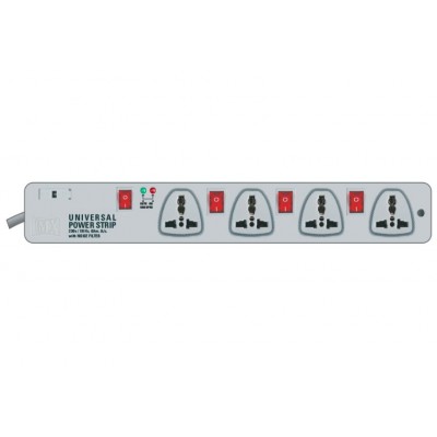 MX 4 Outlet Universal Power Strip 5 Amp with Individual Switch 3 Meter (MX-960) - 10 Pieces Pack MX 4 Outlet Universal Power Strip 5 Amp with Individual Switch 3 Meter (MX-960) - 10 Pieces Pack