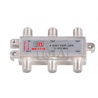 MX 4 Way TAP-OFF Mini 1 GHz (MX-1716) MX 4 Way TAP-OFF Mini 1 GHz (MX-1716)
